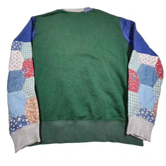 RARE Polo Country‎ RL Retro Patchwork Authentic Dry Goods Flag Sweatshirt L Uni